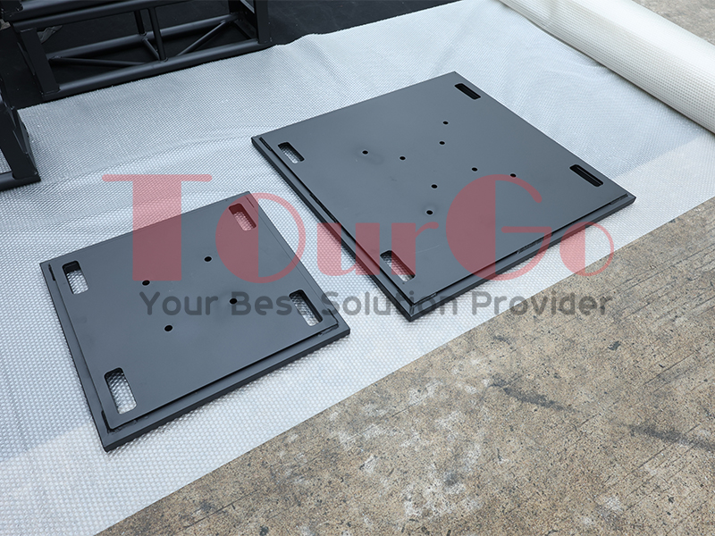 36″ aluminum spigot bolt truss base plate with handles for Tomcat truss