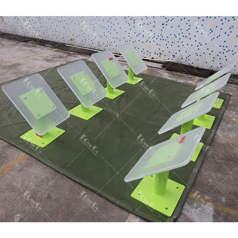 Acrylic Parkour Slanted Steps indoor outdoor playground backyard gym American Ninja warrior obstacles course for kids teen adult