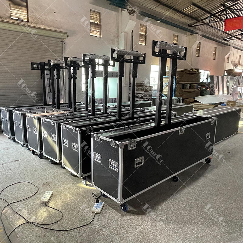 Motorised/Electric Power TV Lift Flight Case for 100” plasma/LCD/LED screen