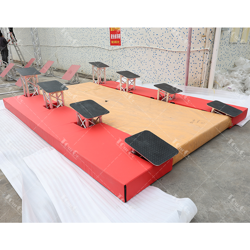 Ninja Warrior Obstacle Steps with Custom Crash Safety Mattress