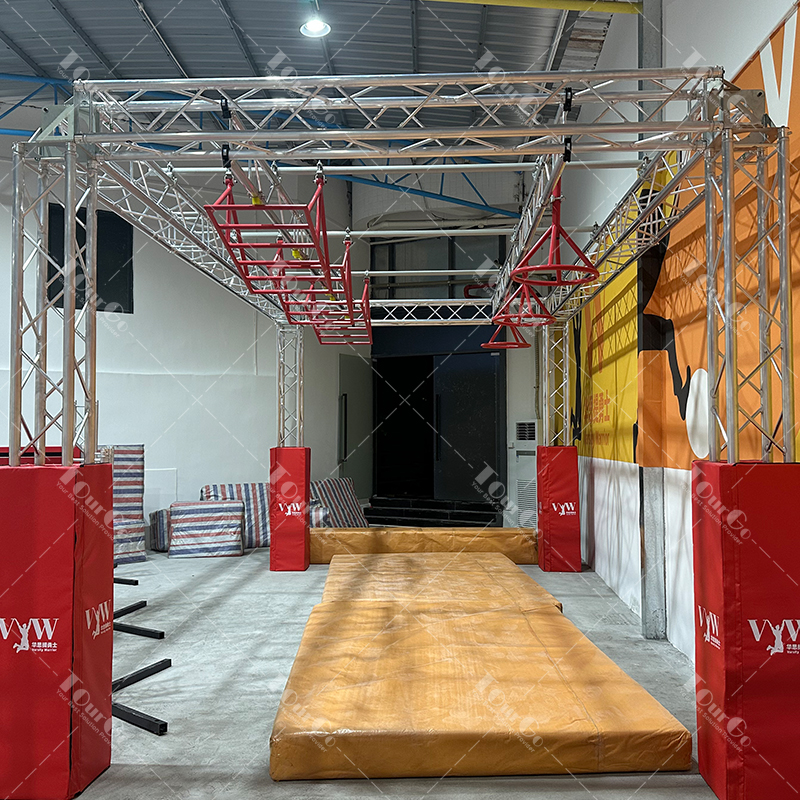 2028 LA Summer Sport Games Modern Pentathlon Course UIPM Obstacles Tilting Ladder and Flying Hopps for Ninja Warrior