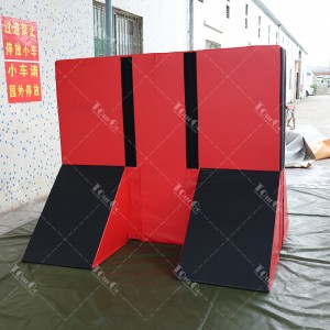 American Ninja Warrior Obstacle Course Gymnastics Kids Soft Play Equipment 5 Piece Set Road Block Wall Section with 4 Quad Step