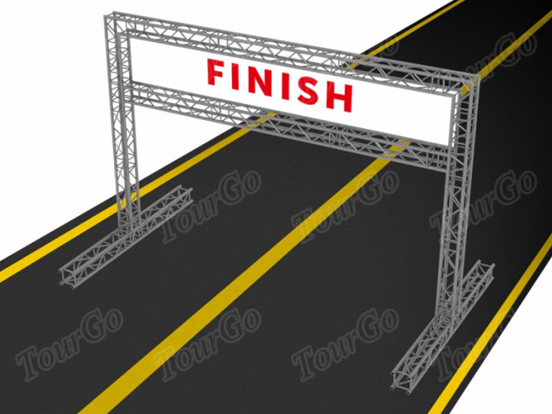 TourGo 290x290mm aluminum spigot race finish line banner truss