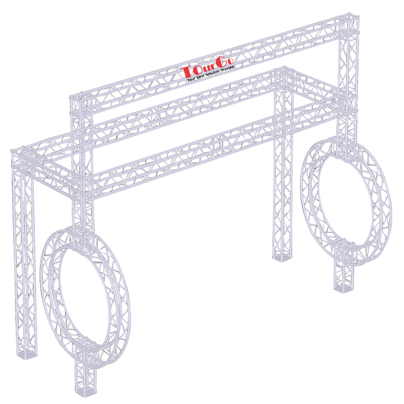 Double Circle 10X20 Aluminum Exhibition Booth Display Truss