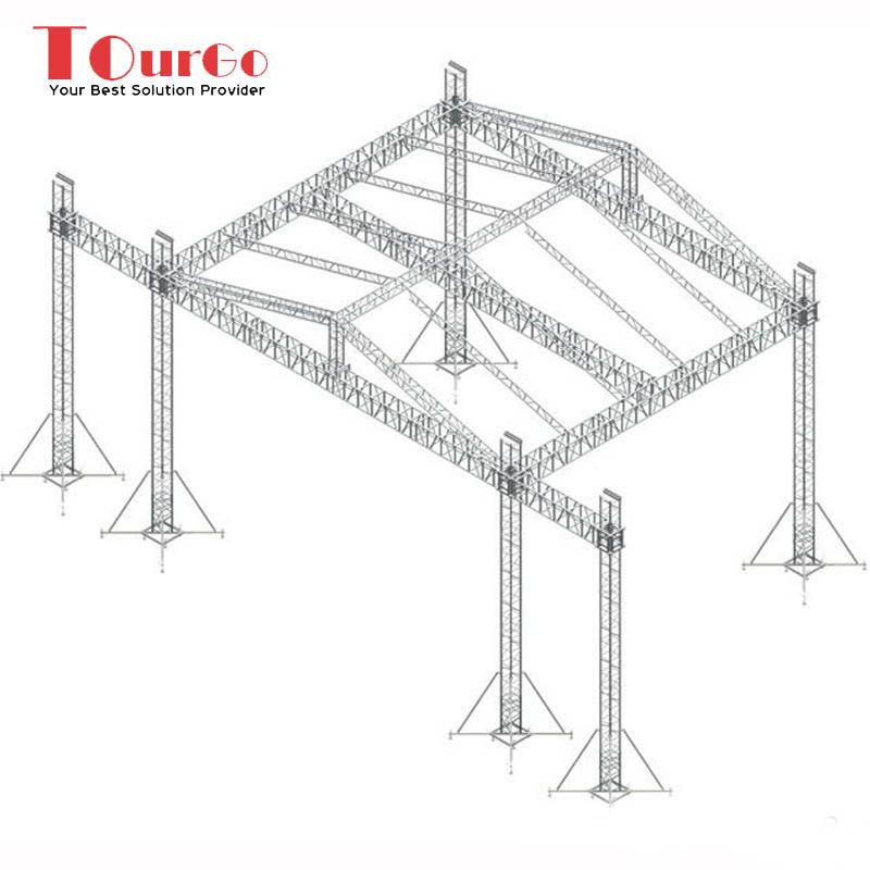Tourgo Factory Price Aluminum Portable Outdoor Stage Roof Truss
