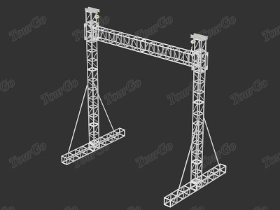 TourGo 6x7m Aluminum Stage Backdrop Hanging LED Screen Truss