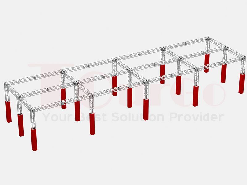 TourGo Ground Level Aluminum Ninja Warrior Truss Structure-2X4