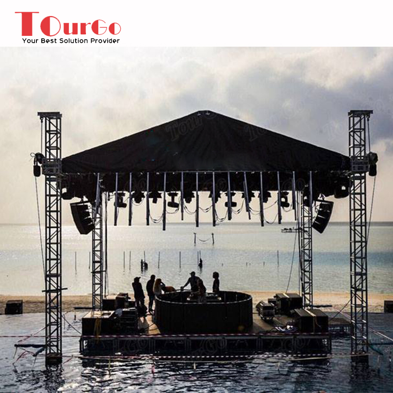 4 Tower Pyramid Roof Aluminum Stage Truss TourGO