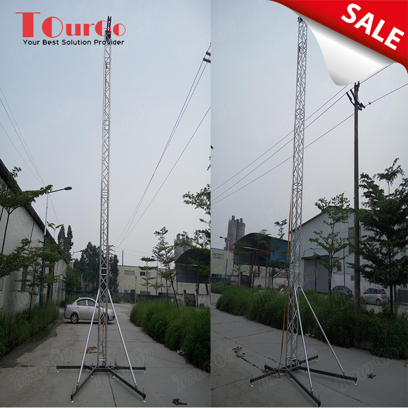 TourGo Portable Aluminum Line Array Speaker Truss Stand Tower Lift for Hanging Speaker