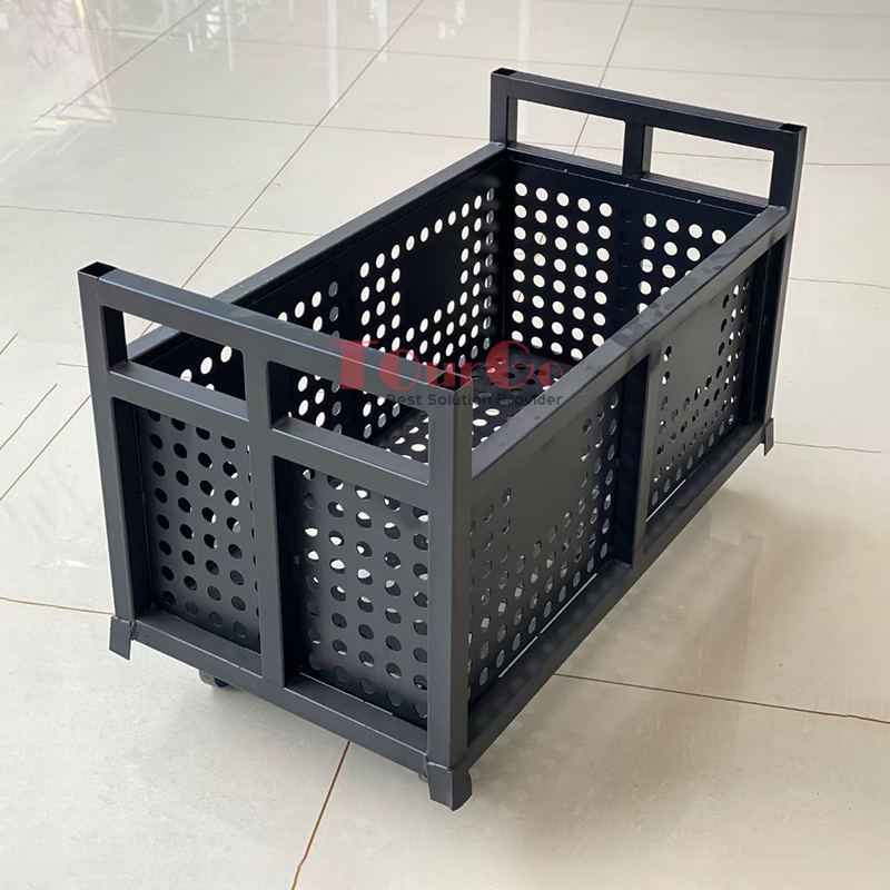 black powder coated stackable aluminum utility dolly truck cart tray with wheel for transporting truss accessories