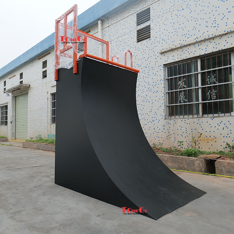 American Ninja Warrior Obstacles Warped Wall Trampoline for Kids