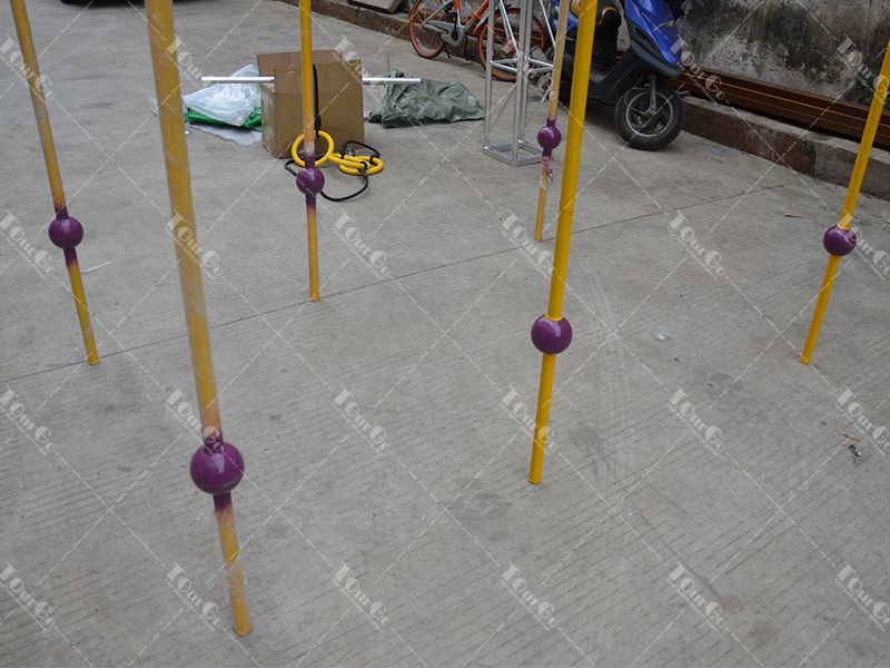 Ninja Warrior Obstacle for Kids–Sea of Pole with Balls