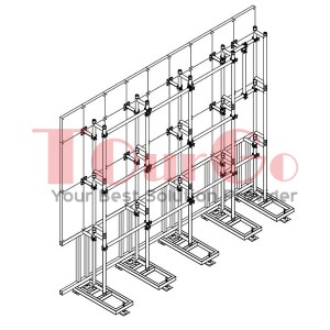 Custom LED Stack Ground Support System 1m off Ground