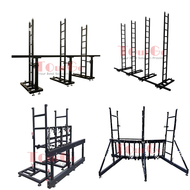 Adjustable Height LED Video Wall Led Screen Ground Support Elevated Height 1m, Flown and Ground Style