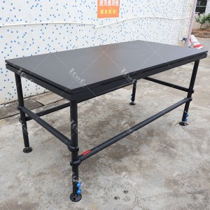 Portable 4x8ft/4x4ft Adjustable Aluminum Plywood Stage for Events and Concerts