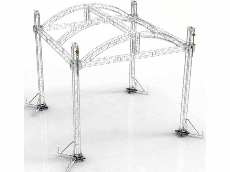 TourGo Outdoor Aluminium Lighting Curved Roof Truss