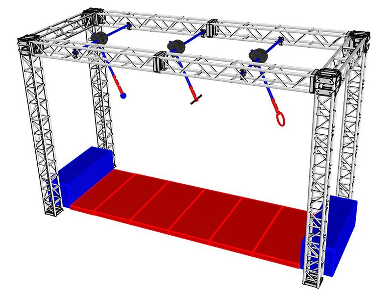 Ninja Warrior Obstacle Course — Double Twister