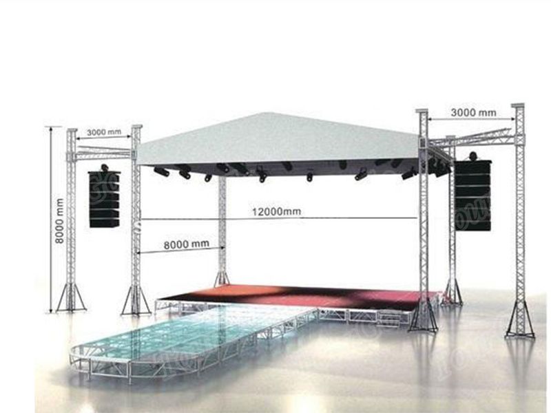 Tourgo Aluminum Customised Outdoor Concert Event Stage Truss System / Global Lighting Roof Bolt Truss