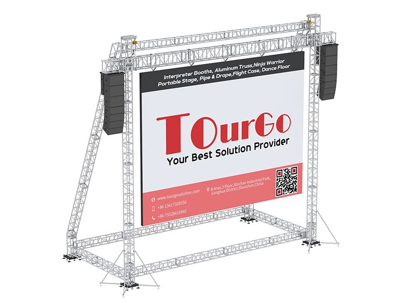 TourGo Aluminum LED Screen Ground Supports 11m Span and Load Capacity 4500kg