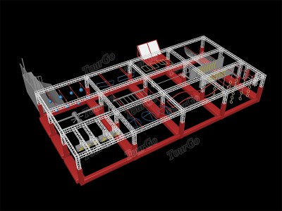 TourGo American Ninja Warrior Course Layout Obstacles Course for Sale