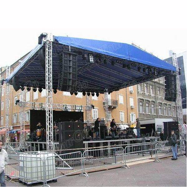 TourGo Aluminum Stage Lighting Truss 290*290mm Aluminium Peaked Roof Truss System for Concert