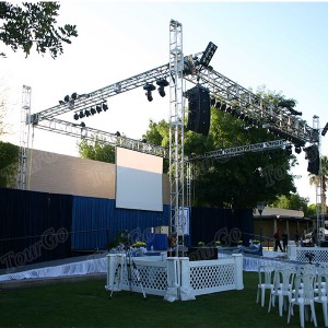 TourGo 20×20 Exhibition Booth Events Aluminum Stage Truss / T6-6082 Aluminum Display Truss for Trade Show