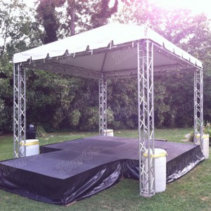 TourGo Aluminum Stage Lighting Truss Outdoor Small Stage Roof Truss