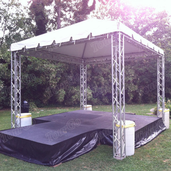 TourGo Aluminum Stage Lighting Truss Outdoor Small Stage Roof Truss