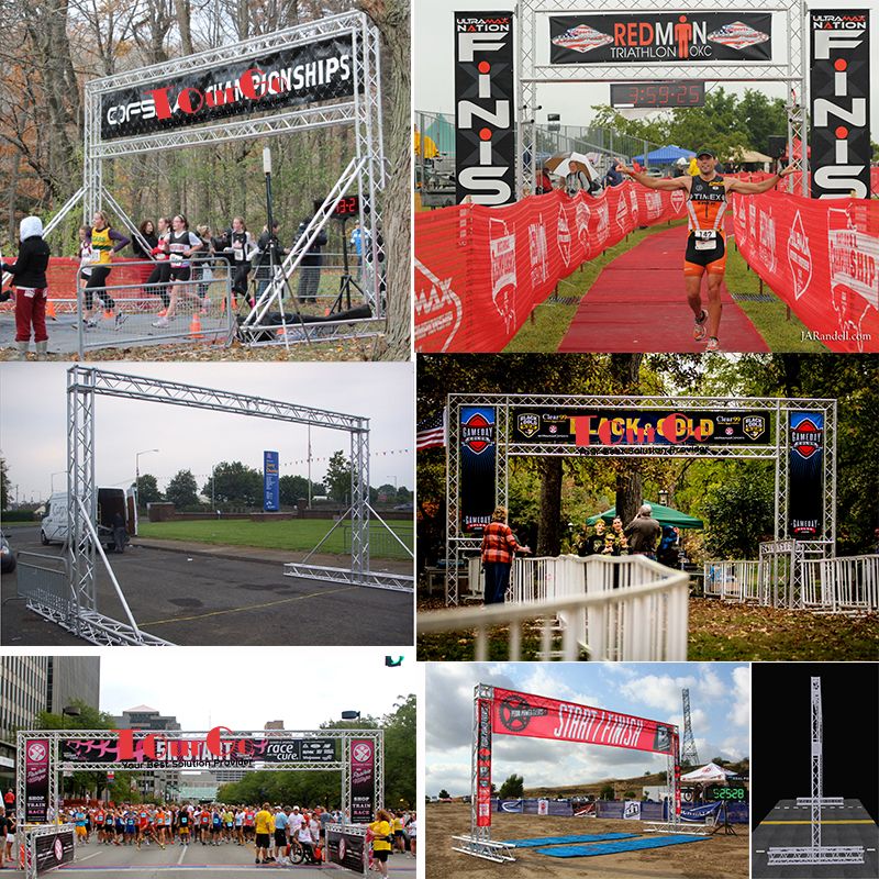 TourGo New Design Outdoor Aluminum Finish Line Truss with Banner for Race