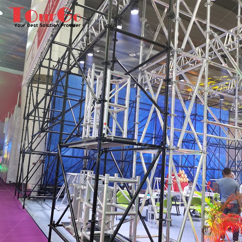 TourGo Large Concert Aluminum Scaffolding Truss / Layer Stage for Sale