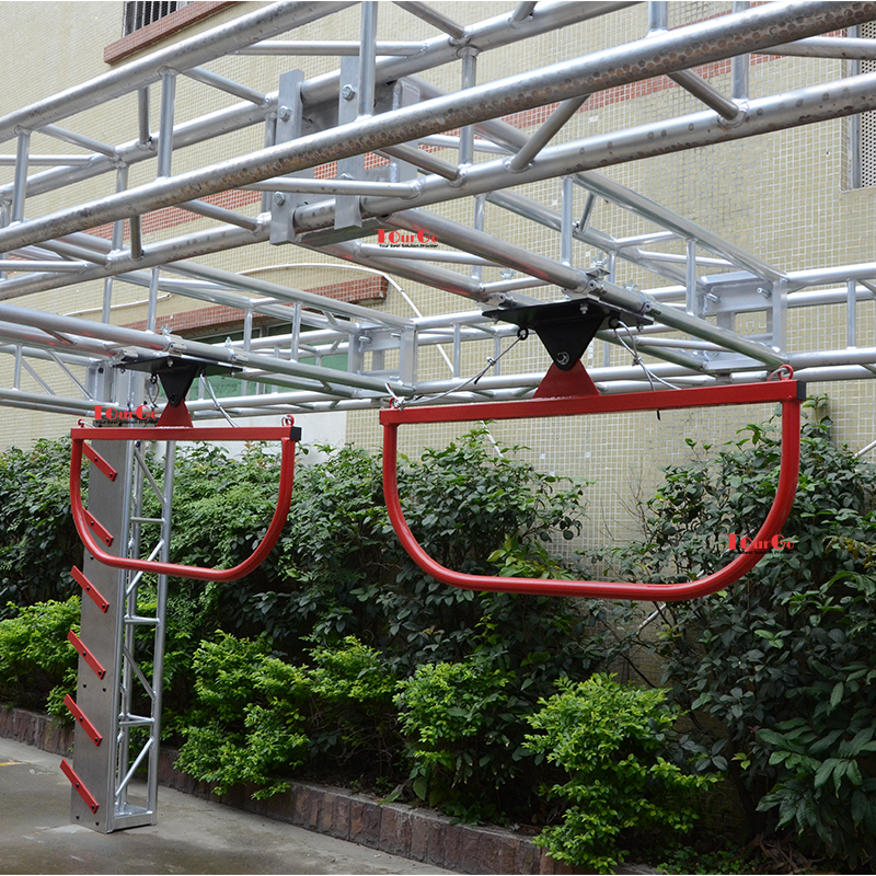 indoor outdoor playground backyard gym training equipment tilting frame American Ninja warrior obstacles course