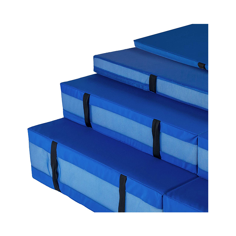 large thick blue gymnastics landing mats crash safety mat