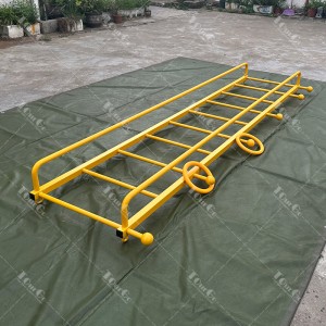 3 in 1 Kids Ninja Warrior Obstacles Monkey Bars, Ring Toss and Ladders