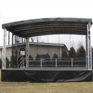 TourGo High Quality Outdoor Event Stage DJ Concert Aluminum Curved Roof Truss Design