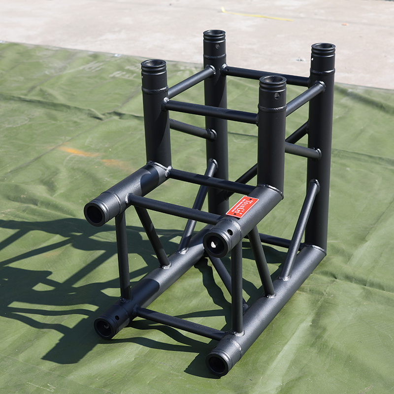 High Quality 290mm Black Aluminium 2 Way Box Corner Block Truss 90 Degree L-shaped Truss Corner for F34 Global Truss
