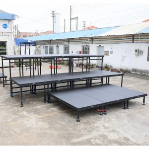 Portable 4x8ft Adjustable Aluminum Plywood Stage for Events and Concerts