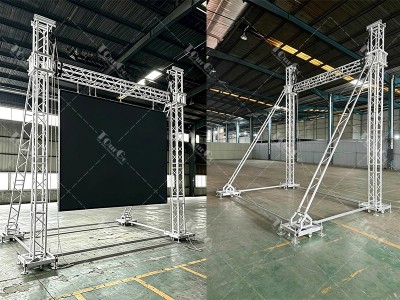 TourGo Easy-to-Assemble Aluminum LED Screen Truss System for Outdoor Concert Display