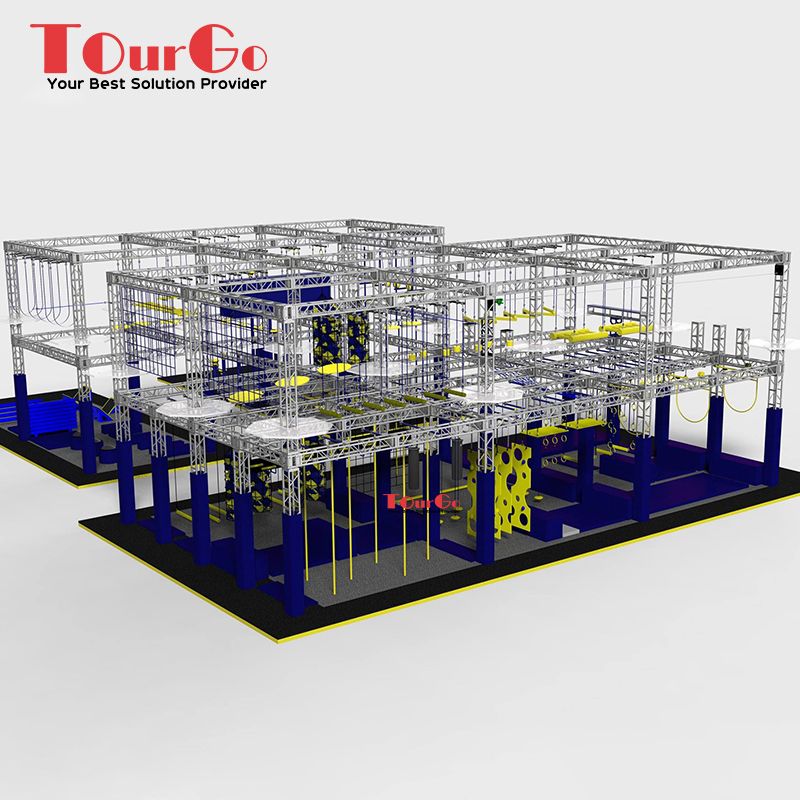 Multifunctional Customized Ninja Warrior Obstacles Course Trampoline Park