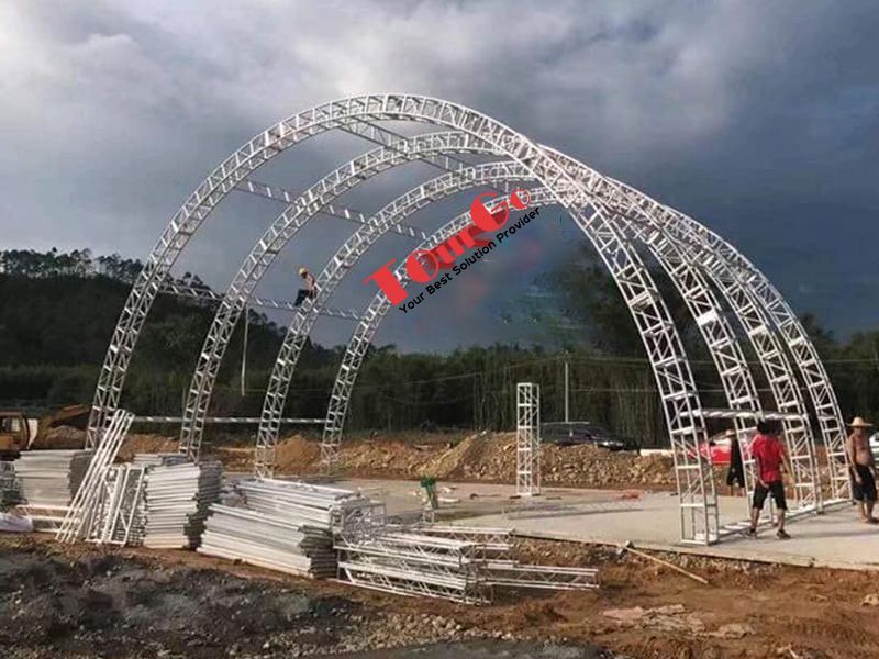 TourGo Aluminum Event Stage C-Channel Semi Circle Roof Truss