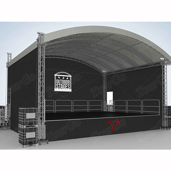 Tourgo Outdoor Portable Event Lighting Aluminum Stage Truss Curved Roof Truss for Sale TourGo