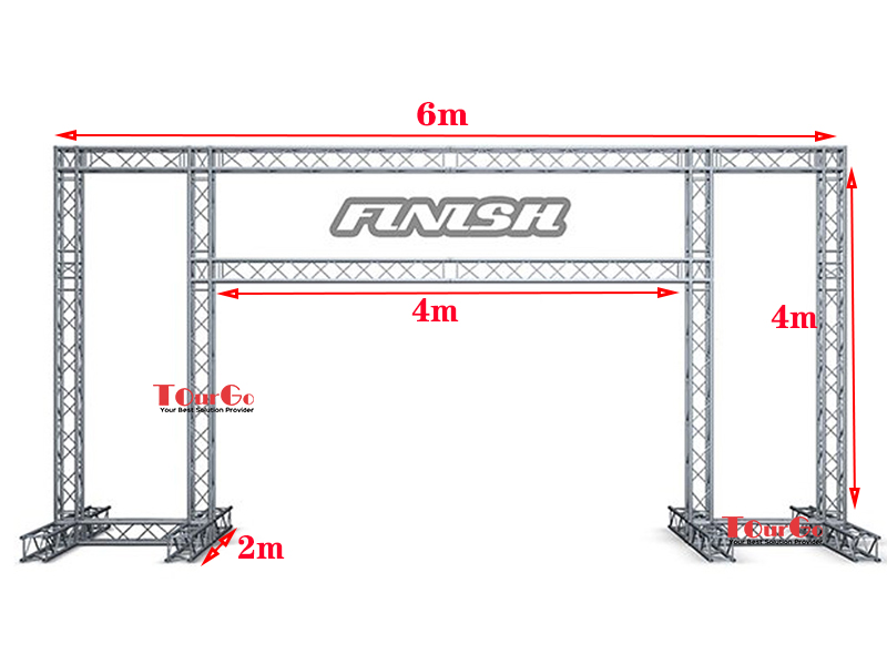TourGo 6x4m Aluminum Finish Line Truss