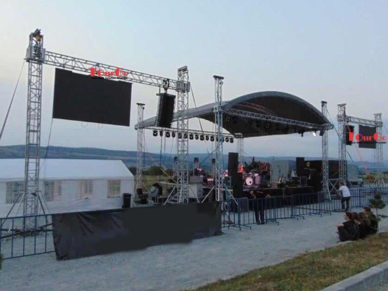 Tourgo Aluminum Portable Stage Platform, Mobile Concert Stage for Outdoor