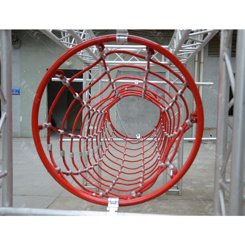 Horizontal Tube Net Indoor Athlete Parkour Ninja Course Obstacle for kids