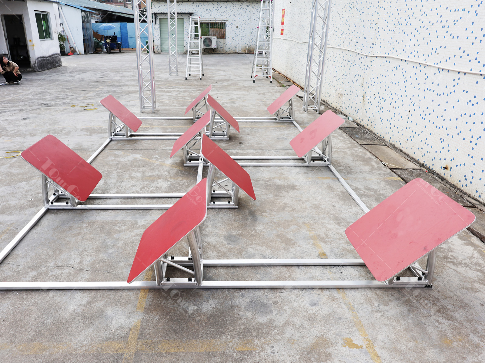 Outdoor Parkour Ninja Warrior Obstacle course equipment tunnel platform giant steps for Outdoor Parkour Park