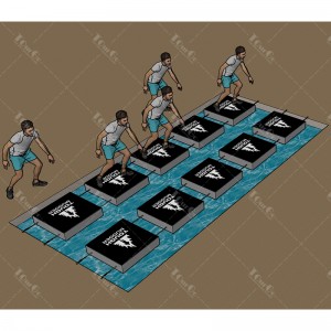 Outdoor Tough Mudder Spartan Race American Ninja Warrior Water 0bstacle Course for Kids and Adult