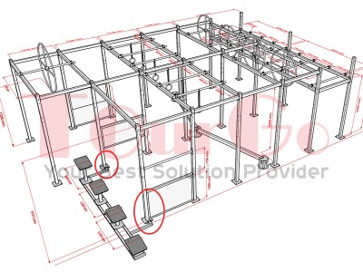 Modern Pentathlon UIPM Training Obstacles Course with 7-Obstacles