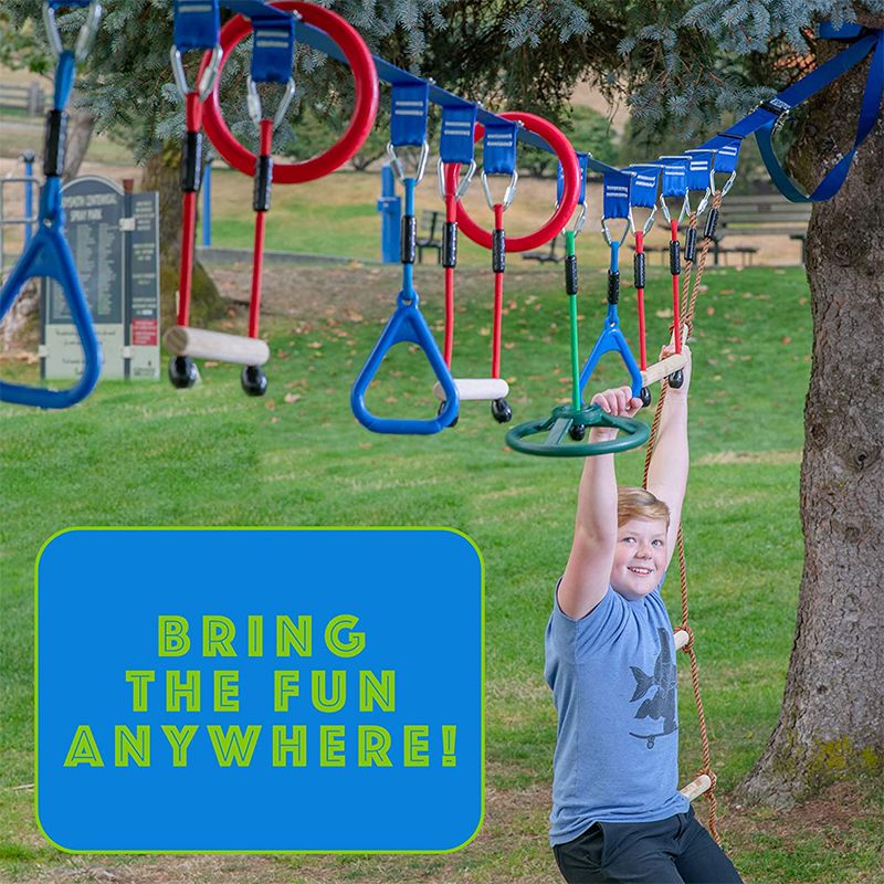 Ninja Warrior Slackline Obstacle Course Jungle Gym Monkey Bars Kit