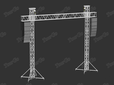 TourGo Factory Price 8x7m Aluminum Spigot LED Screen Support Truss with Speaker Truss Display