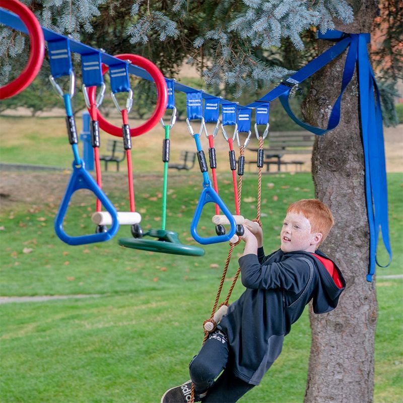 Ninja Warrior Slackline Obstacle Course Jungle Gym Monkey Bars Kit