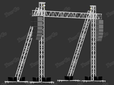 TourGo 8x8m LED Display Truss for Hanging LED Screen and Speakers